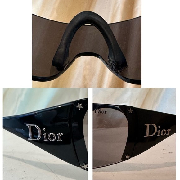 Dior Ski 5 RARE Vintage Y2K Rimless Shield Sunglasses in Black - Picture 15 of 16